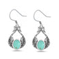 Silver Stone Earring - Peacock