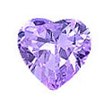 7 mm Heart Color CZ Earrings