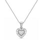 Silver CZ Heart Necklace