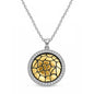 Silver CZ Necklace - Two-Tone