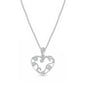 Silver CZ Necklace - Heart
