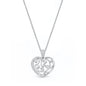 Silver CZ Necklace - Heart