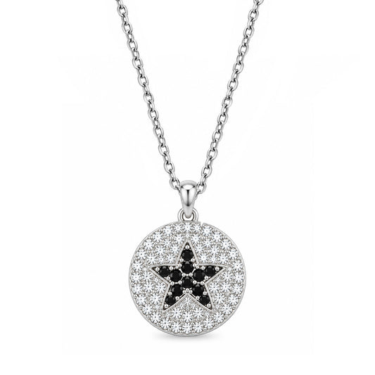 Silver CZ Necklace - Star