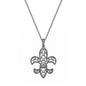 Silver CZ Necklace - Fleur De Lis