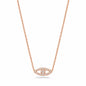 Silver Evil Eye CZ Necklace
