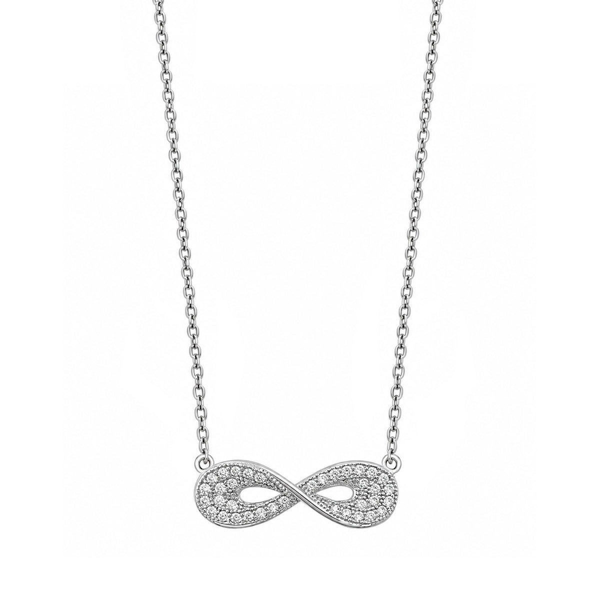 Silver CZ Necklace - Infinity