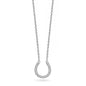 Silver CZ Necklace - Horseshoe