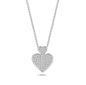 Silver CZ Necklace - Heart