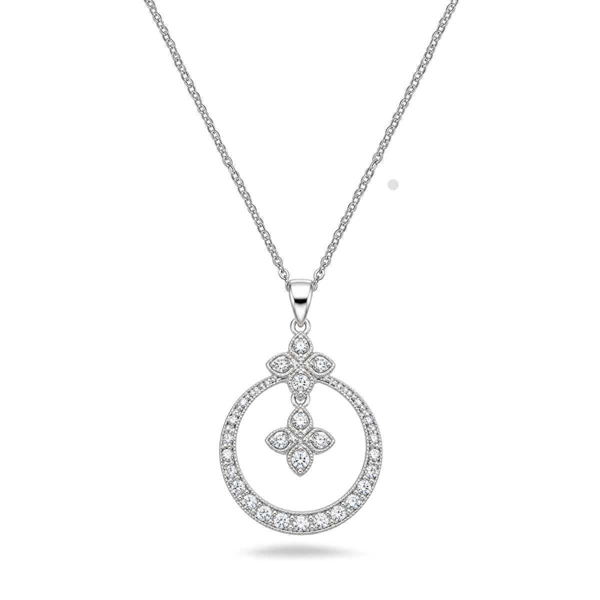 Silver CZ Necklace