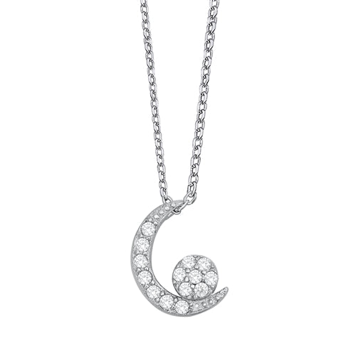 Silver CZ Necklace