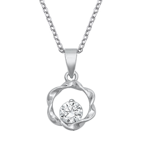 Silver CZ Necklace