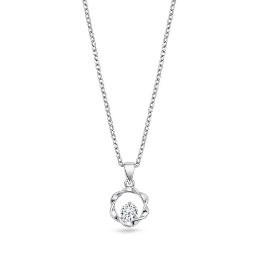 Silver CZ Necklace
