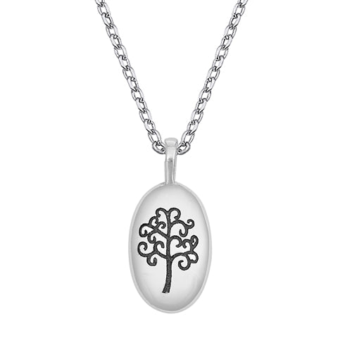 Silver CZ Necklace - Tree of Life