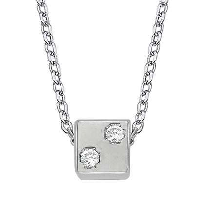 Silver CZ Necklace