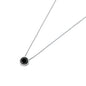 Silver CZ Necklace - Bezel Solitaire