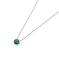 Silver CZ Necklace - Bezel Solitaire
