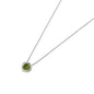 Silver CZ Necklace - Bezel Solitaire