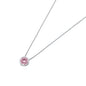 Silver CZ Necklace - Bezel Solitaire
