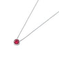 Silver CZ Necklace - Bezel Solitaire