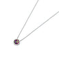 Silver CZ Necklace - Bezel Solitaire