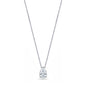 Silver Pear CZ Stone Necklace