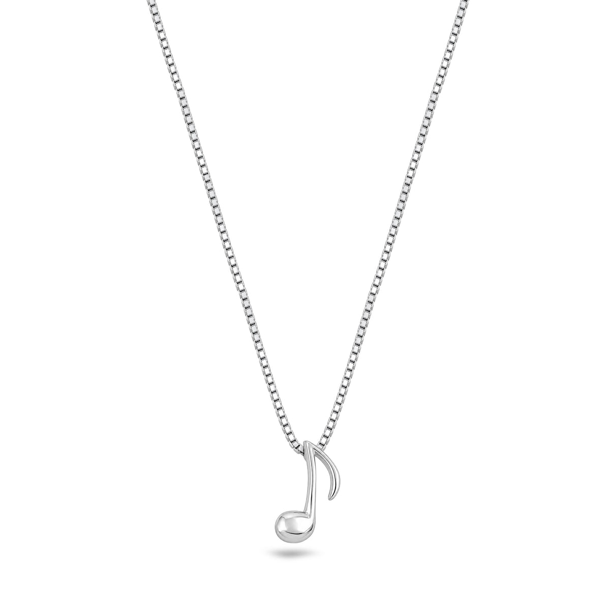 Silver Music Note Necklace