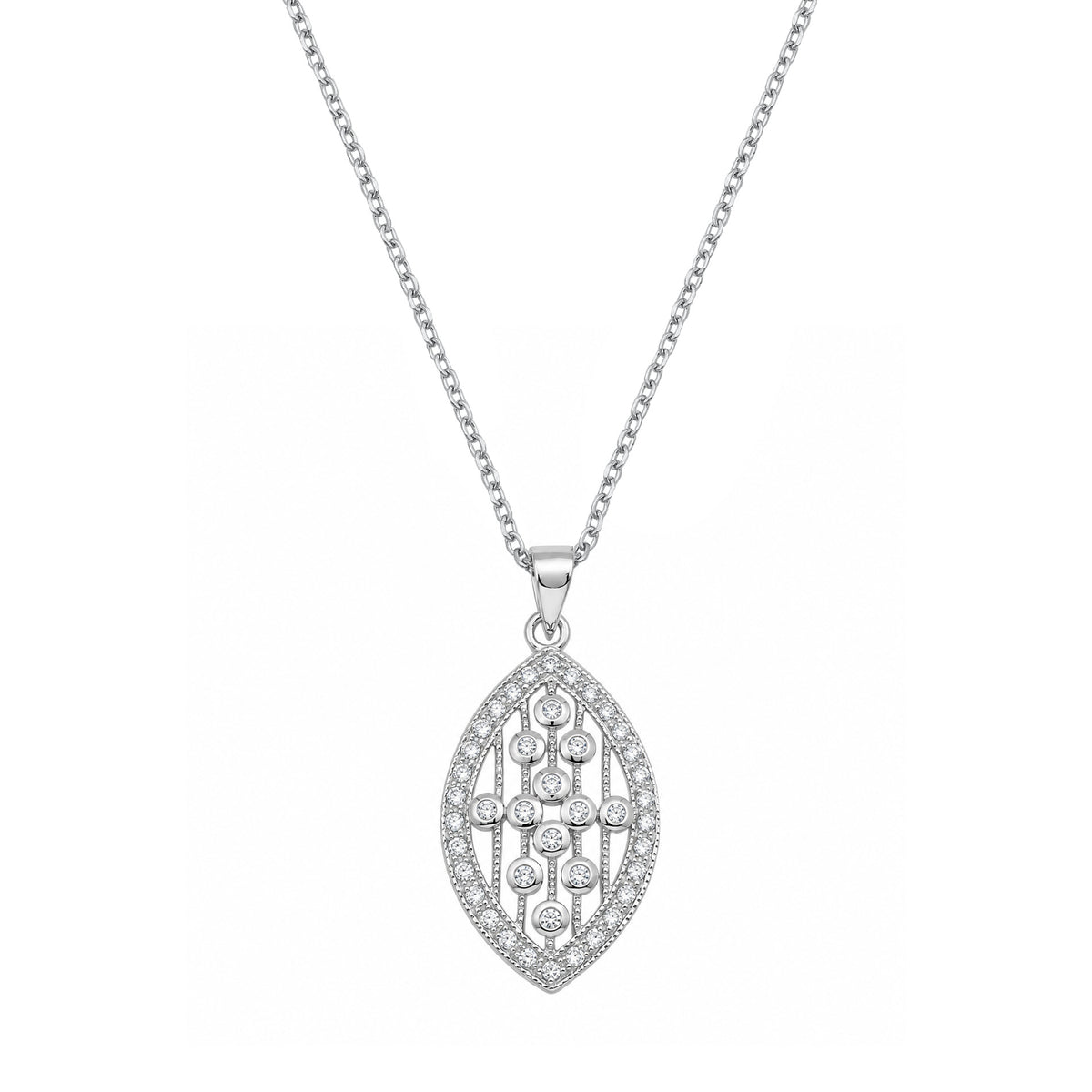 Silver CZ Necklace