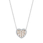 Silver CZ Necklace - Heart