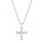 Silver CZ Necklace - Cross