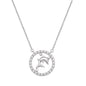 Silver CZ Necklace - Dolphin
