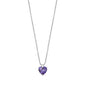Silver CZ Necklace - Heart Solitaire