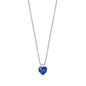 Silver CZ Necklace - Heart Solitaire
