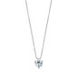 Silver CZ Necklace - Heart Solitaire