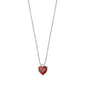 Silver CZ Necklace - Heart Solitaire