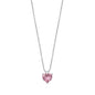 Silver CZ Necklace - Heart Solitaire