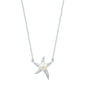 Silver Necklace - Starfish & Pearl