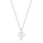 Silver CZ Necklace - Happy Face