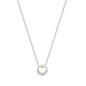 Silver CZ Necklace - Pearl
