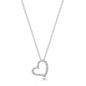 Silver CZ Necklace - Heart