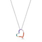 Silver CZ Necklace - Heart
