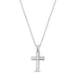 Silver CZ Necklace - Cross