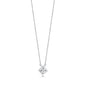 Silver CZ Necklace - Square Solitaire