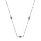 Silver CZ Necklace - Evil eye