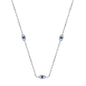 Silver CZ Necklace - Evil eye