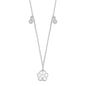Silver CZ Necklace - Paw Print