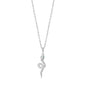 Silver CZ Necklace - Snake