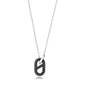 Silver CZ Necklace - Pave Paperclip