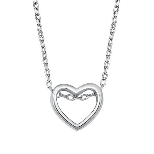 Silver Necklace - Heart