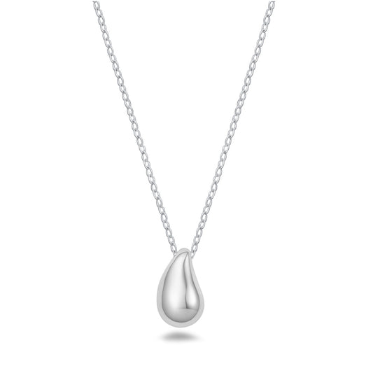 Silver Necklace - Teardrop