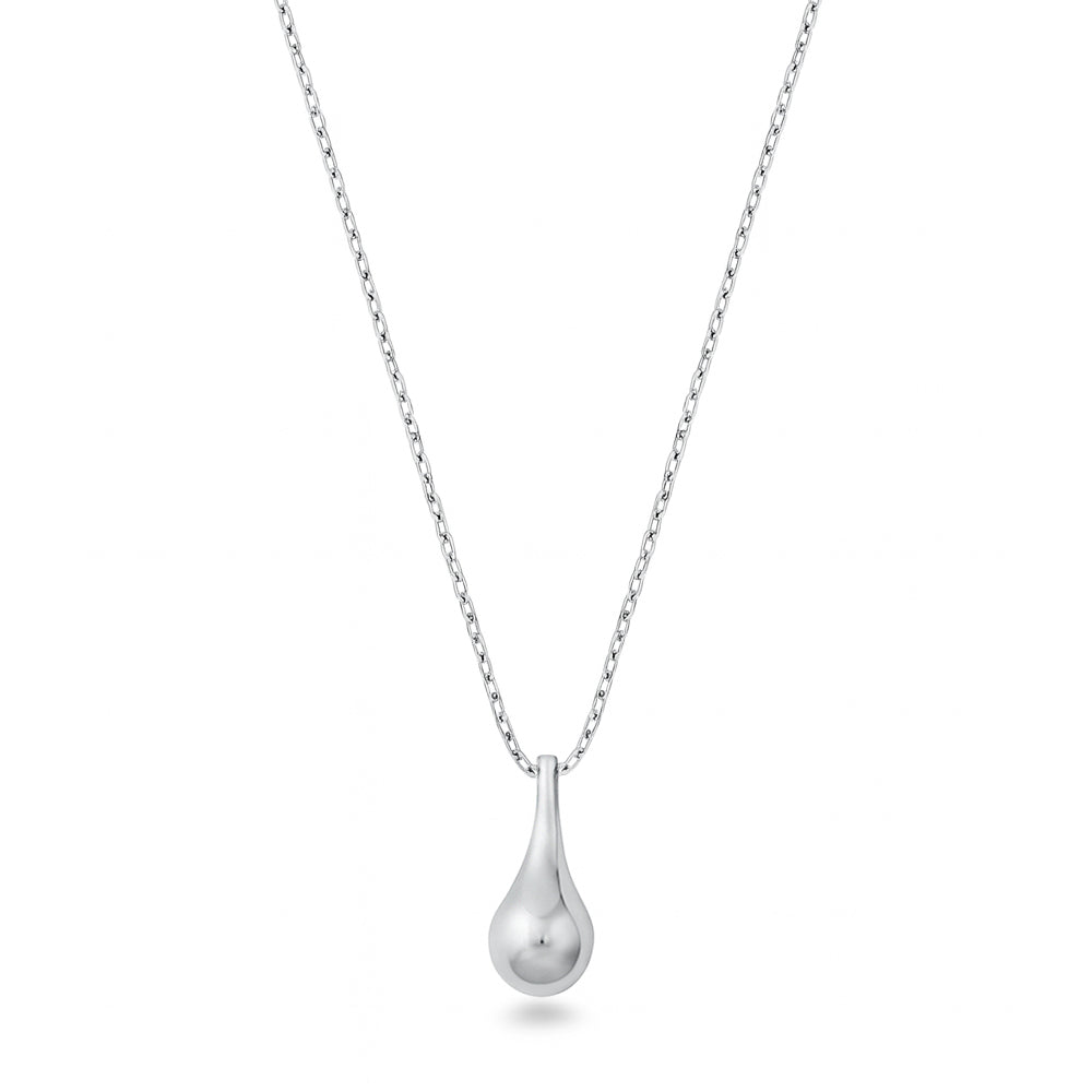 Silver Necklace - Teardrop